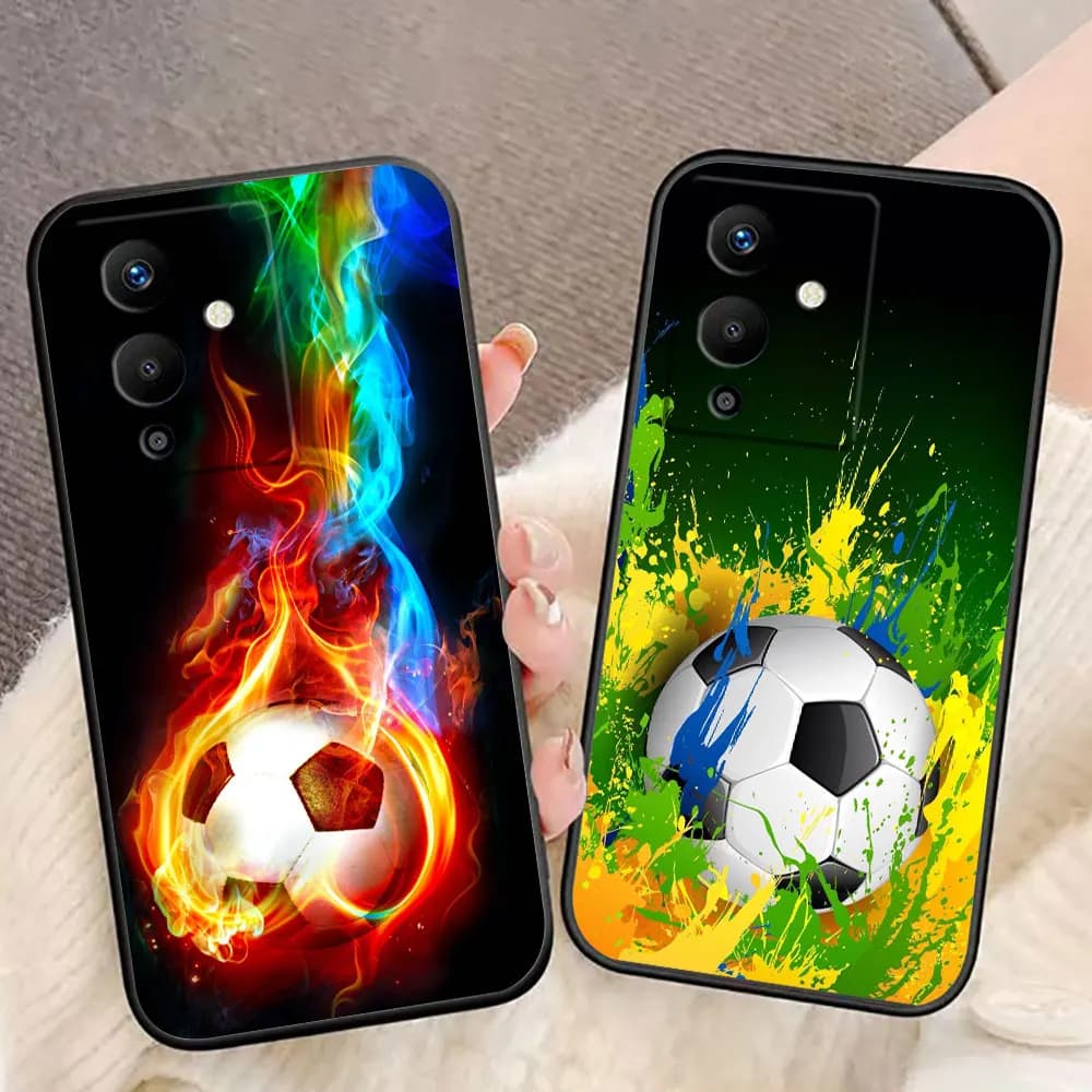 Cover per Telefono con Tema Calcio per Infinix NOTE 12 GT 20 30 40 50 50X 60 TECNO POVA NEO 2 4 5 6 7