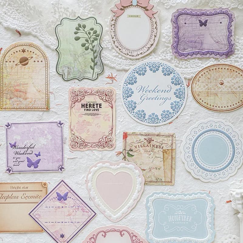 Yoofun 20 pz/lotto Vintage Memo pad Scrapbooking materiale decorativo carta Collage sfondo carta diario diario Planner