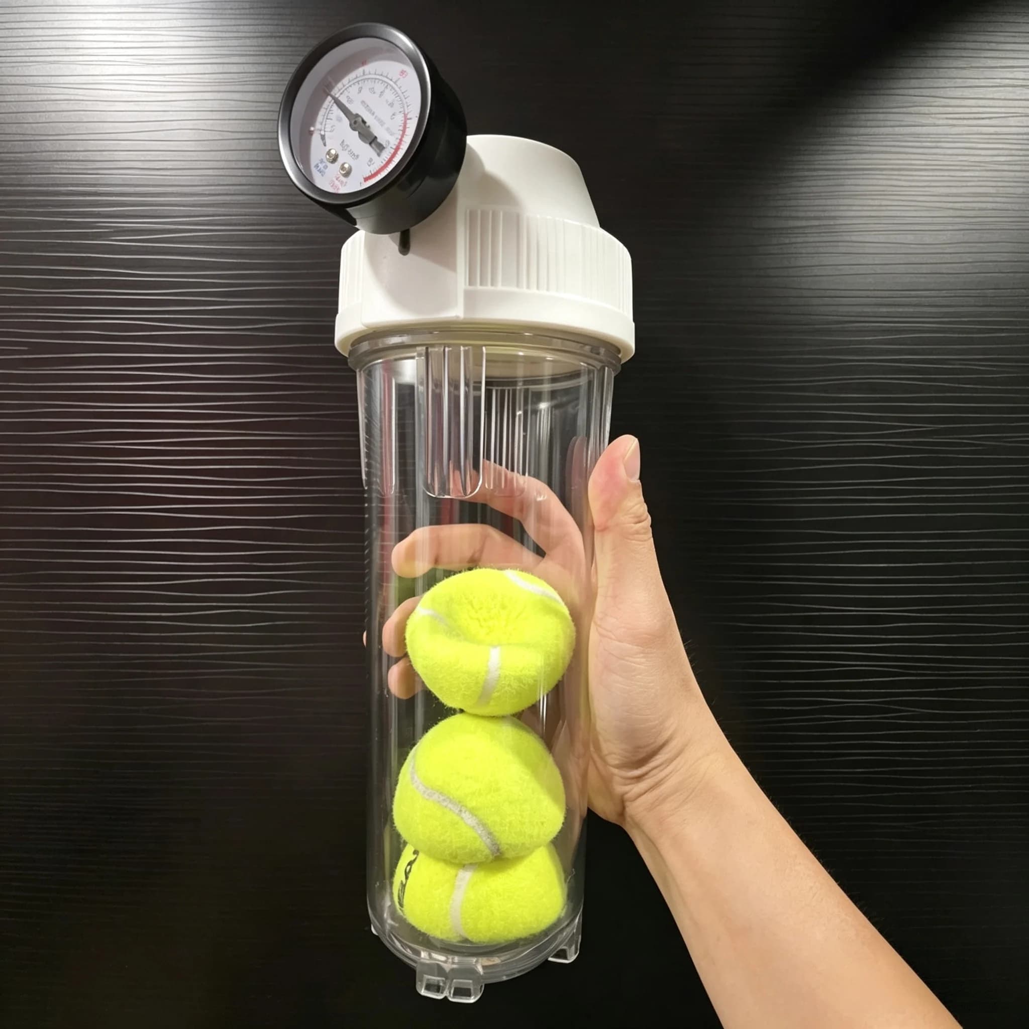 Tennis Pressure Tank, Pressurization Tank, Pressure Bottle High-Pressure Oxygen Chamber Can Accommodate 4 Tennis Ball Air Pumps