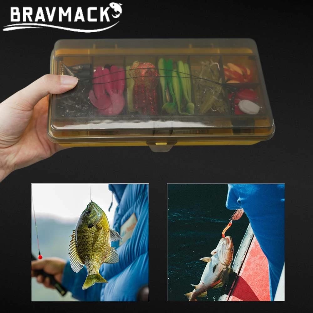 BRAVMACK 232Pcs Complete Fishing Tackle Kit Soft Hard Minnow Metal Spoon Jig Accessories Storage Box Bass Pike Pesca