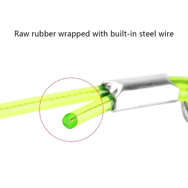 【ST】Corda da pesca da 3 a 5 metri con filo d'acciaio integrato, accessori per la pesca e corda per canna da pesca