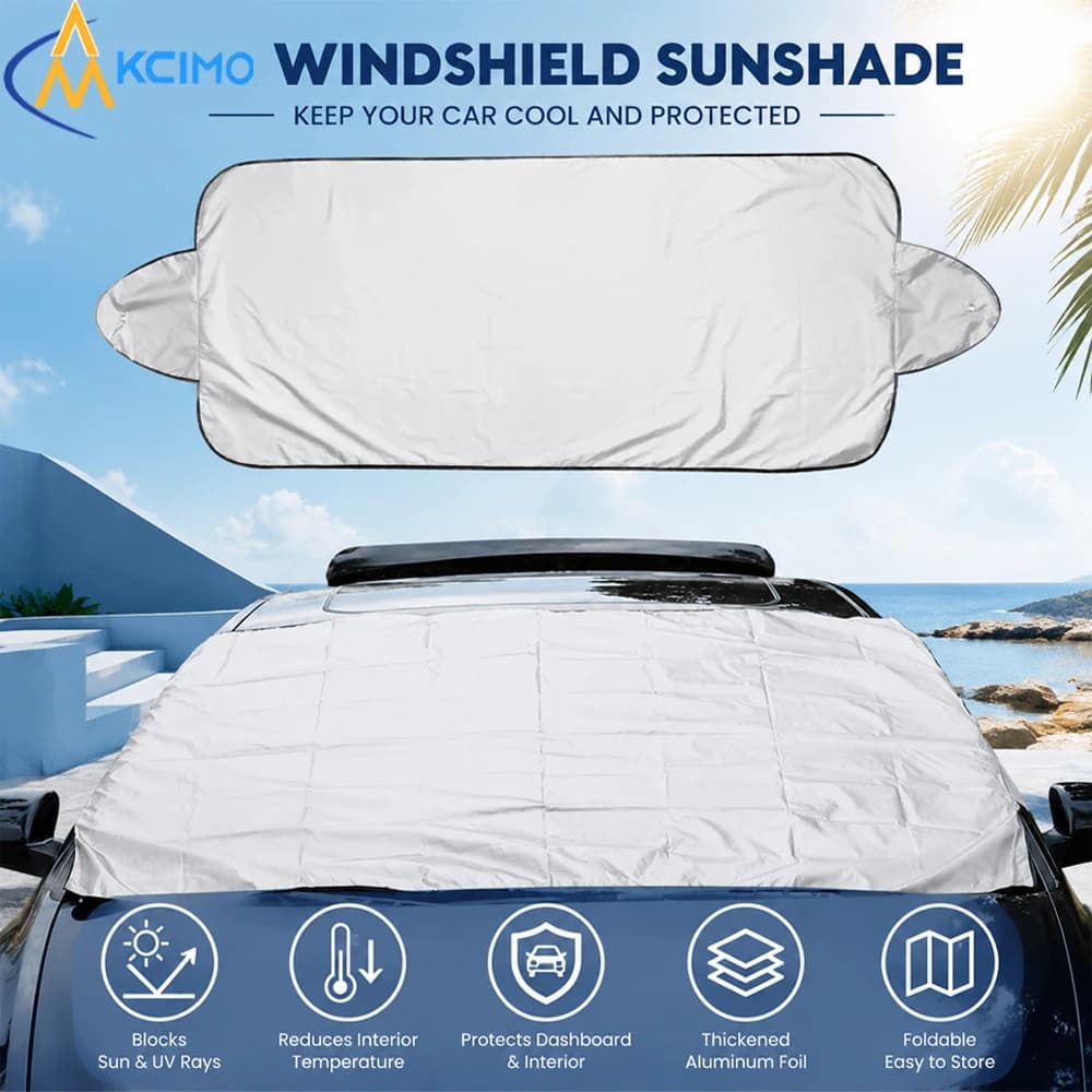 Foldable Car Windshield Sunshade UV-Reflective Heat Insulation Front Window Sun Shade Cover Auto Sun Visor to Keep Car Cool