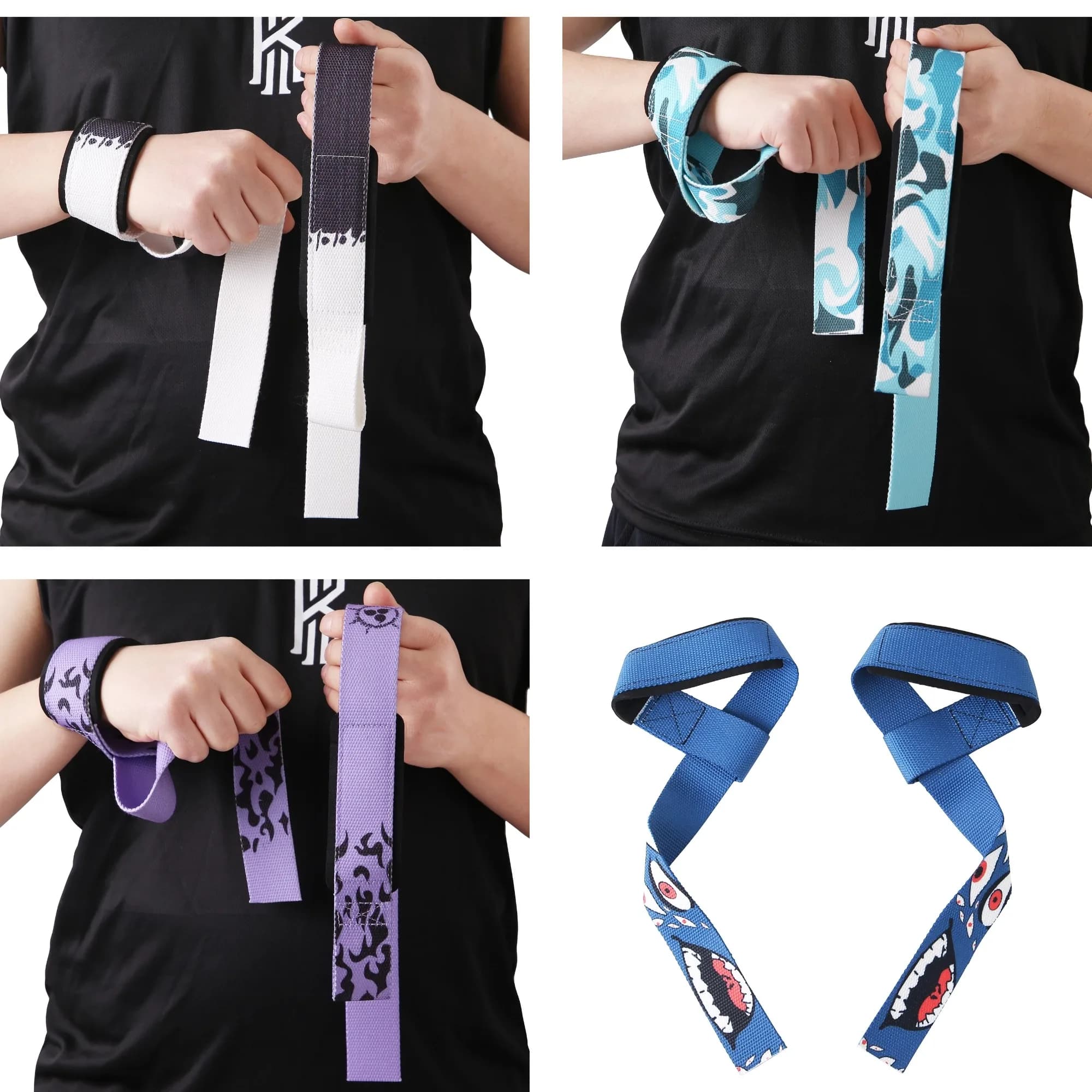 Polso da palestra Berserk Anime, cinghie di sollevamento da palestra per sollevamento pesi, supporto per polso Benerk per powerlifting