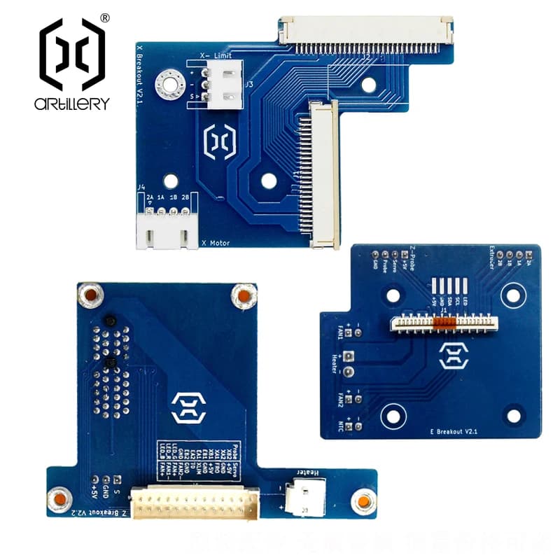 3D Printer Artillery SW-X2 and Genius Pro Cable Transfer Circuit, Extruder and Single-jet Connection Adapter plate X/E/Z
