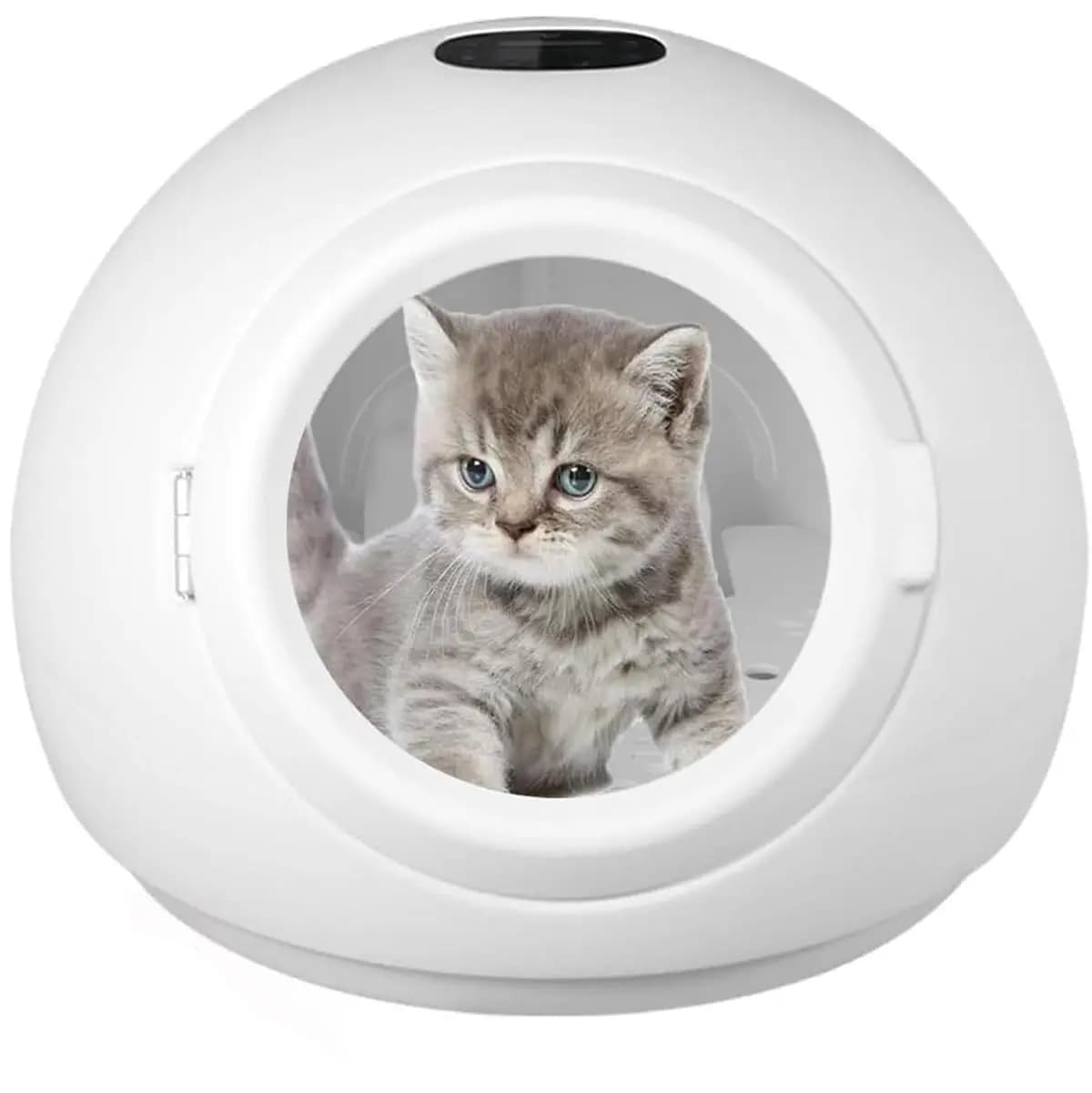 360 ° Asciugatrice per Animali Domestici con Controllo della Temperatura, Illuminazione, Silenziosa, Automatica, per Toelettatura di Cani e Gatti, Personalizzabile