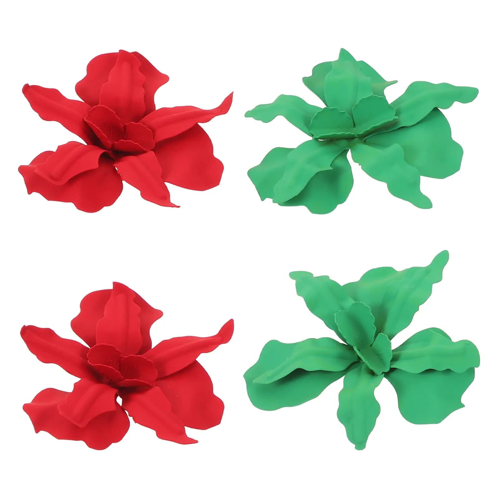 2 Paia di Orecchini Pendenti a Fiore, Orecchini Esagerati con Fiori 3D, Grandi Petali a Forma di Bocciolo, per Feste in Spiaggia e Vacanze, da Donna