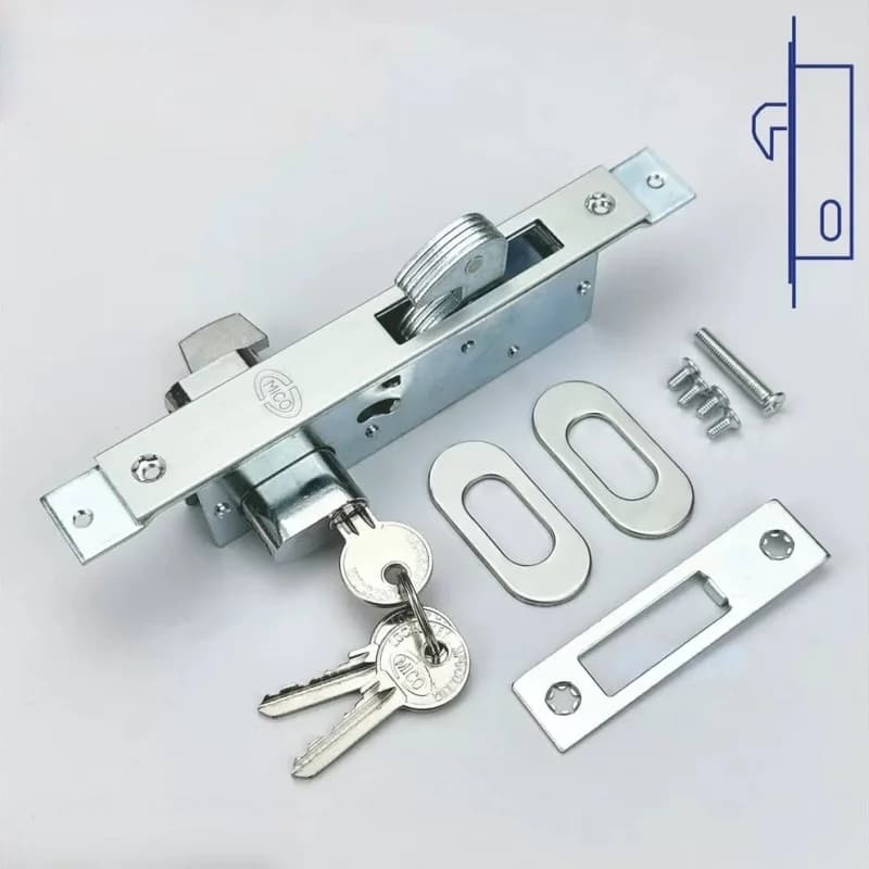 Serratura per porta scorrevole, gancio di sicurezza di ricambio in lega di zinco, 1 pz, per balcone, per porte con larghezza 35-55 mm, accessori