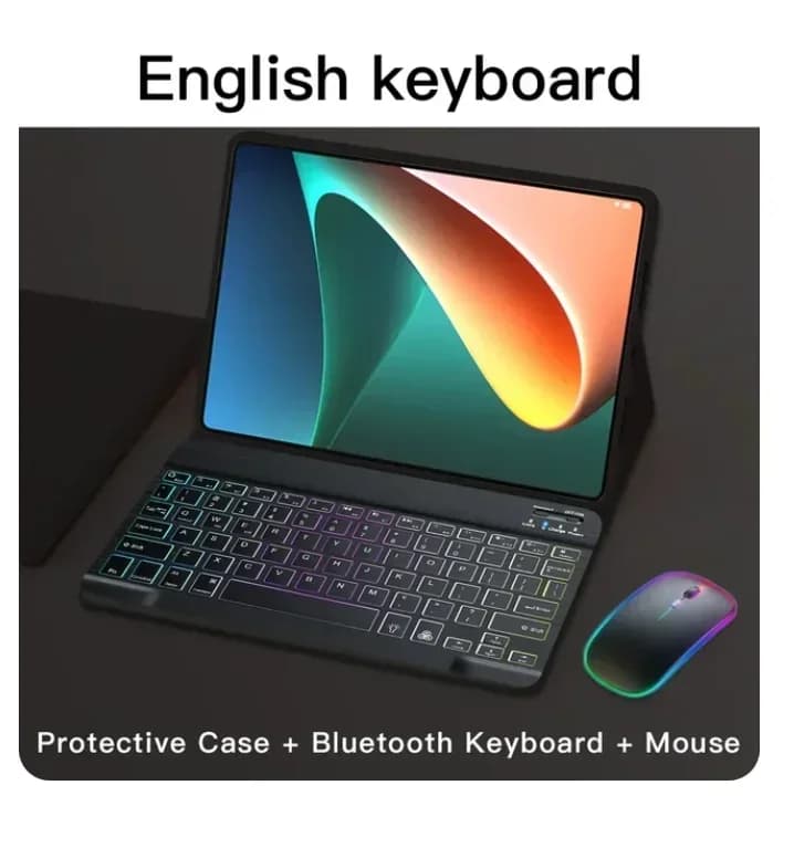 Custodia per tastiera tablet per Xiaomi Redmi Pad SE 2023 Cover per tastiera retroilluminata spagnola portoghese da 11 pollici per Redmi Pad SE 11" Funda