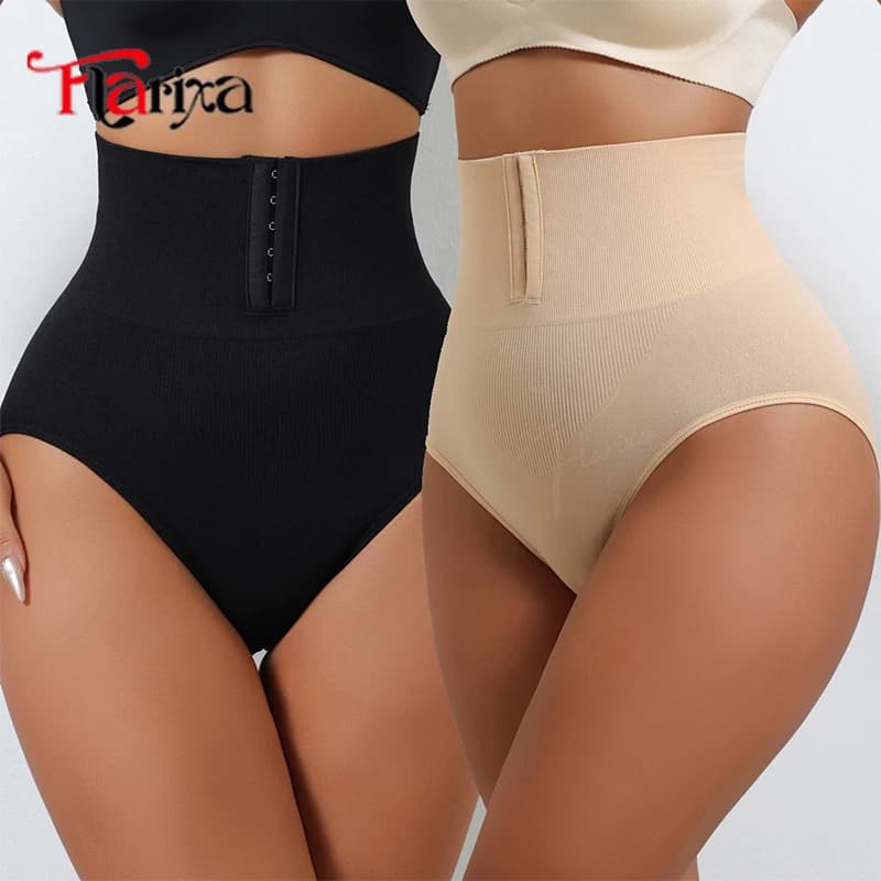 Flarixa Slip modellanti a vita alta Donna Vita Trainer Mutandine contenitive della pancia Ganci regolabili Shapewear Pancia sottile Pantaloni per il sollevamento dell'anca