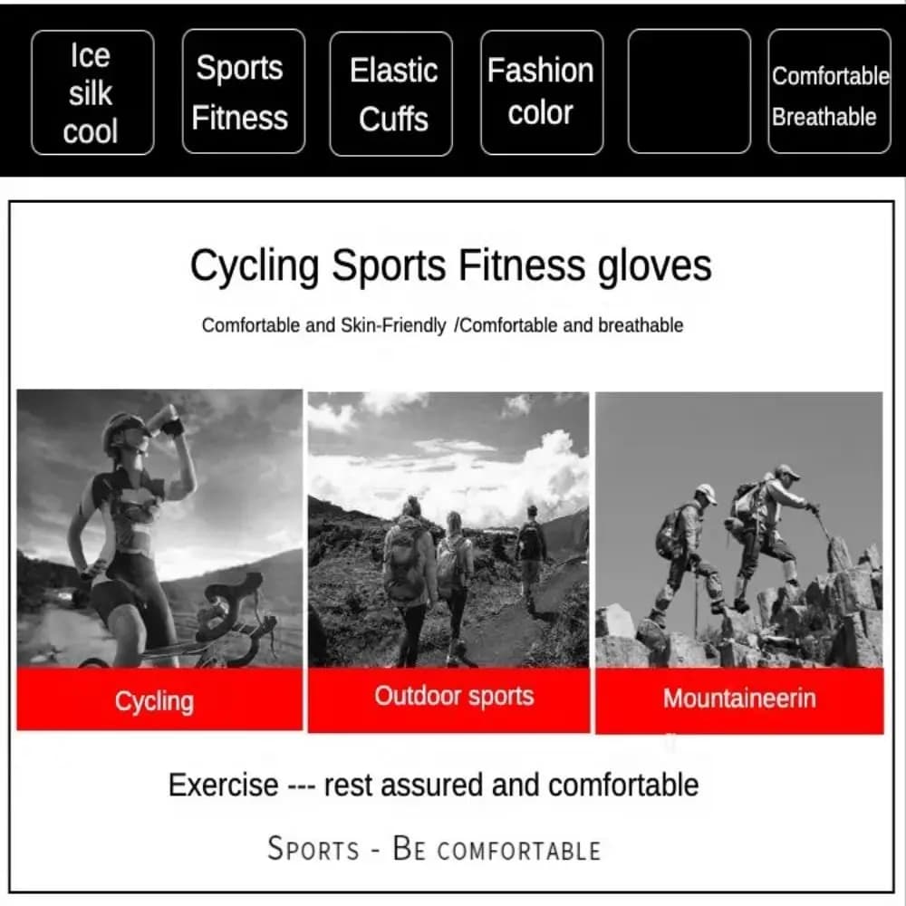 Guanti da ciclismo antiscivolo Traspiranti Taglia unica Adatto a tutti i guanti touch screen da bicicletta Fibbia anti-perdita Dacron