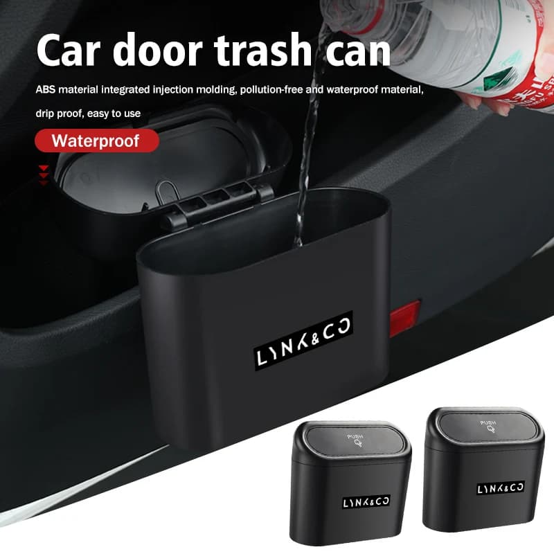 Scatola della spazzatura per auto portatile cestino della spazzatura Mini cestino della spazzatura per LYNK & CO 01 02 03 + 05 06 09 PHEV 09 MHEV