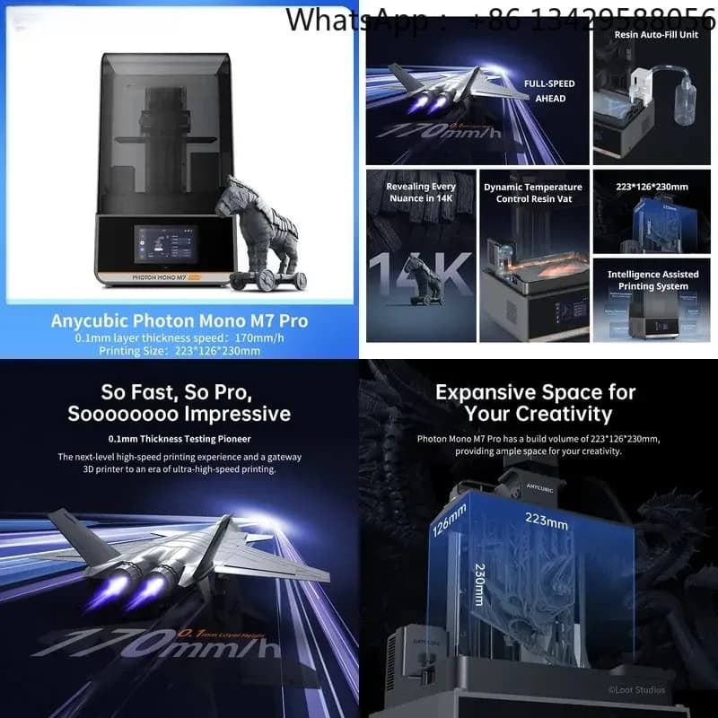 ANYCUBIC Mono M7 Pro UV Resin 3D Printer 10'' 14K LCD 3D Printer With Automatic Resin Refill High Speed Printing