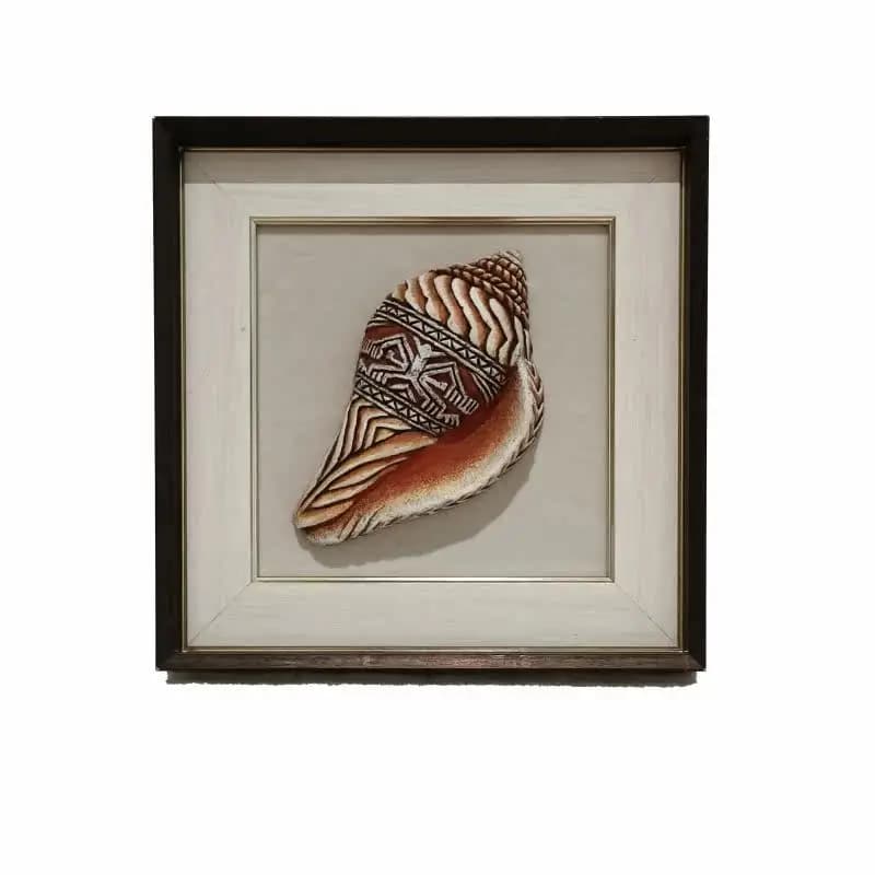 Decorative Frame with Relief Pattern Painted Hand, Artistic Ornament for Home, Souvenir