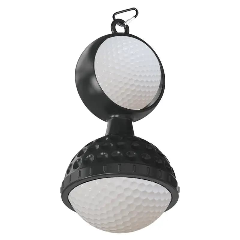Spazzola per palline da golf Spazzola da golf in silicone 2 in 1 con moschettone Spazzola per riporre il golf Strumento portatile per la pulizia delle palline da golf Accessori da golf