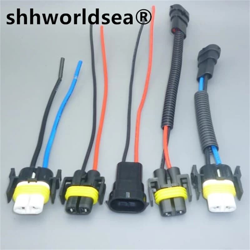 Shhworldsea 1 pz cavo di alimentazione universale 9005 HB3 adattatore femmina prese di cablaggio cavo per fendinebbia lampadina a LED