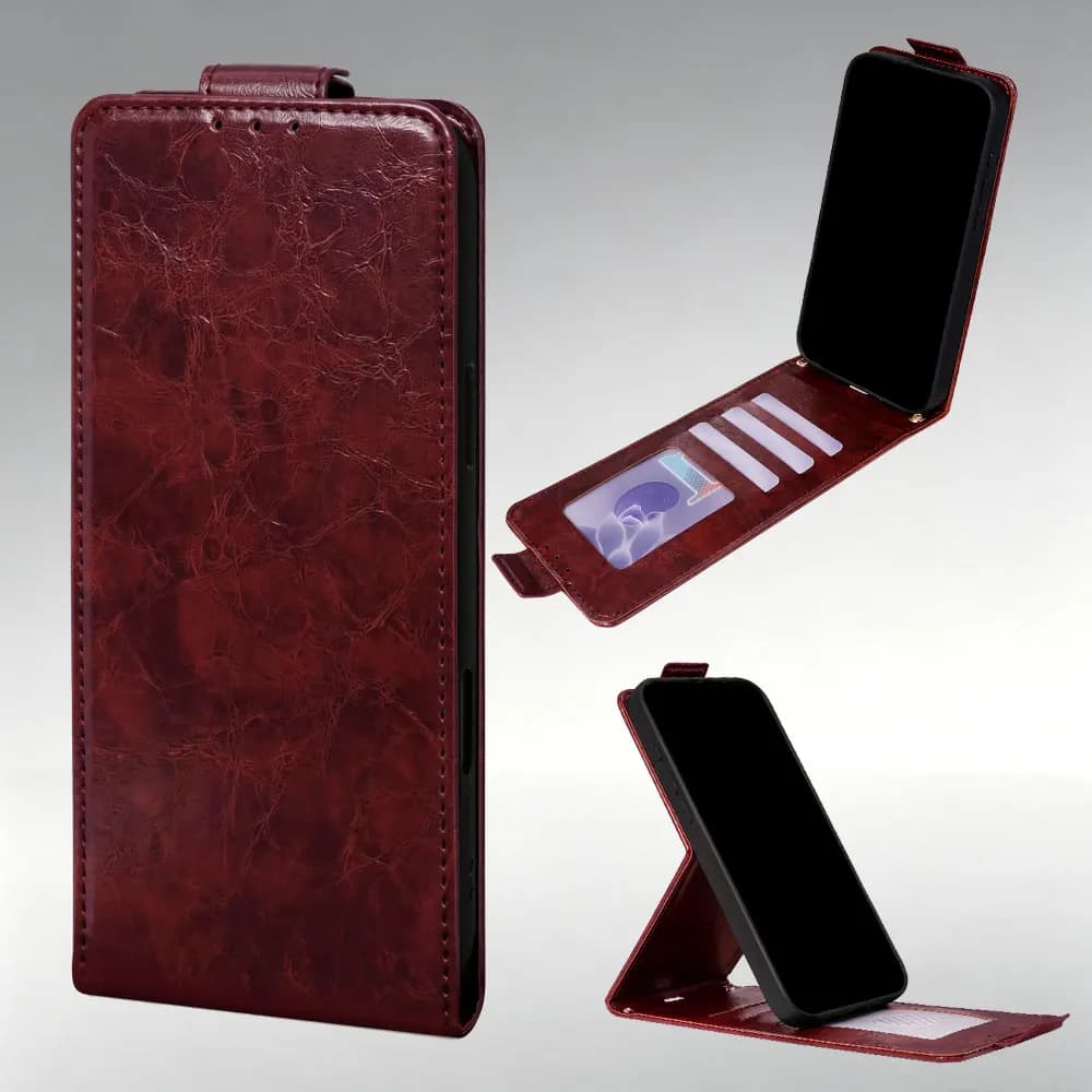 Anti-Scratch Wallet Card Slots Oil Wax Up-Down Flip Leather Case For Tecno Camon 50 Pro 4G 40 30 30S Pova Slim 5G Curve 2 5G
