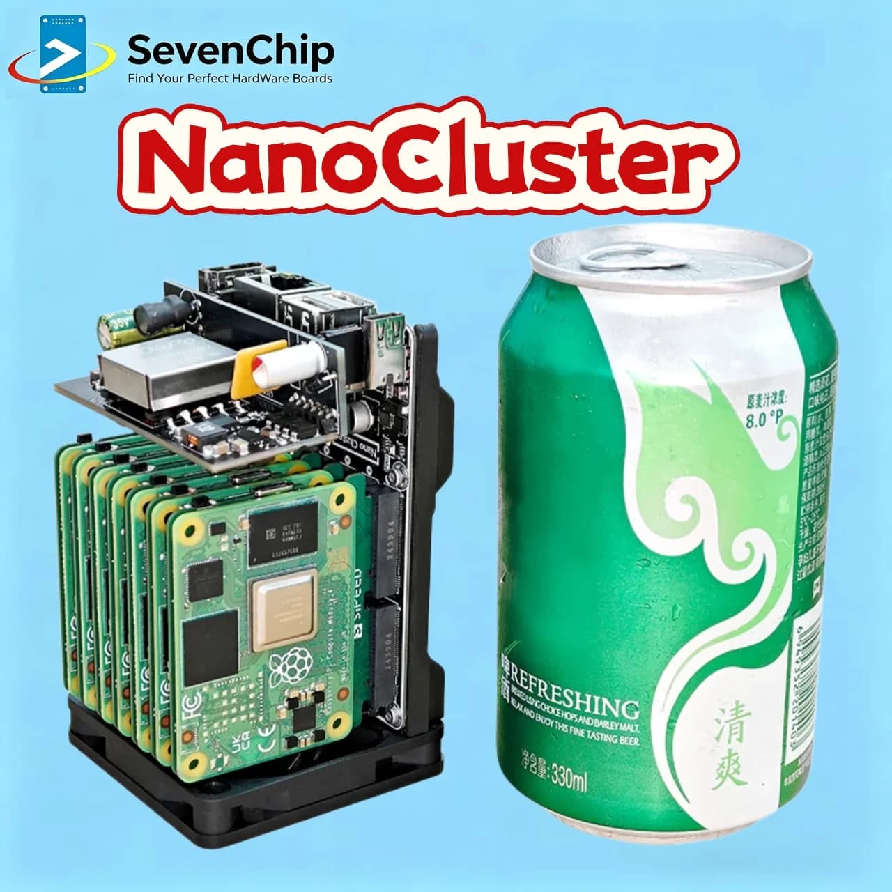 Sipeed NanoCluster 7x CM4/CM5: Mini Server per Kubernetes K3S, Edge AI, Homelab e Cluster Raspberry Pi