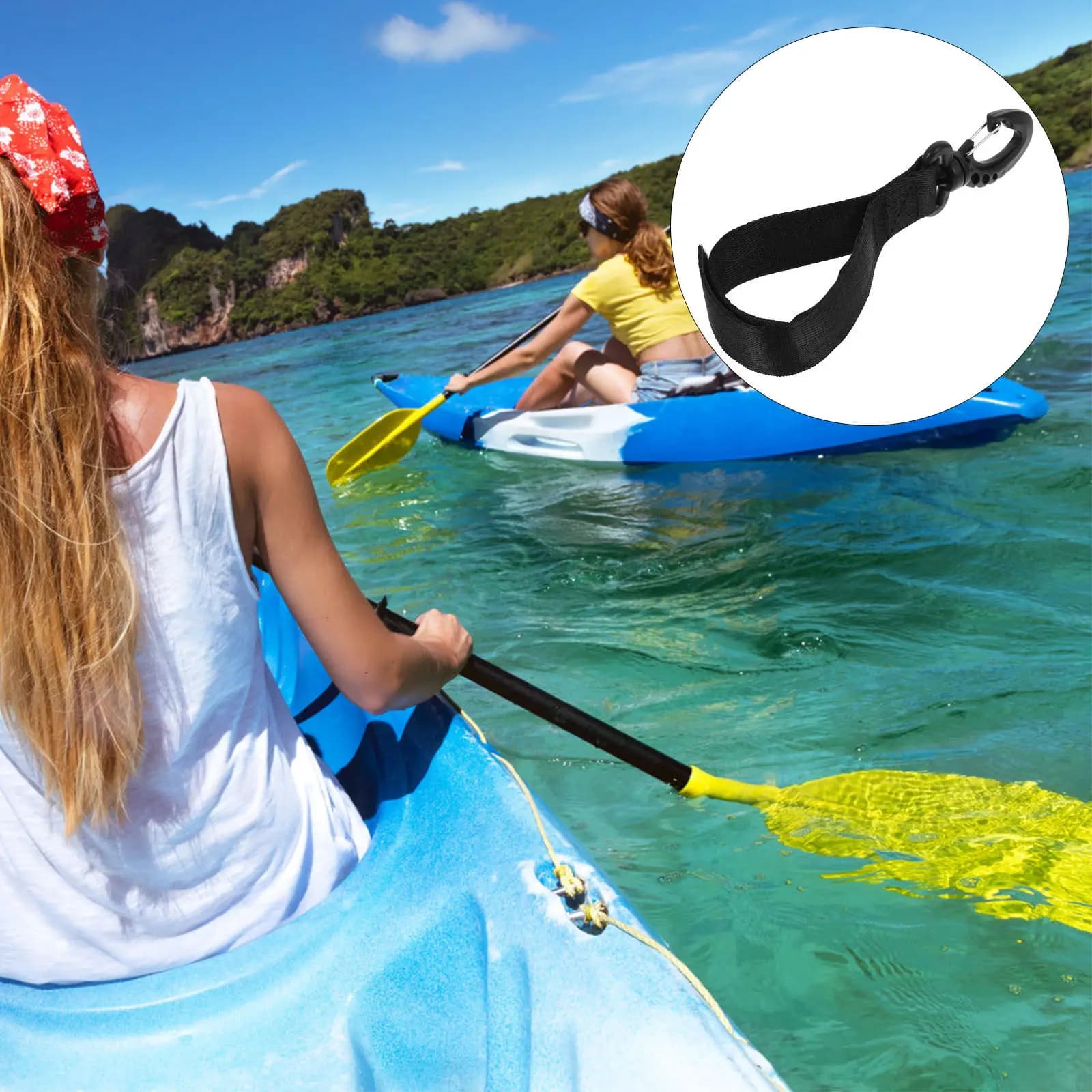 Set di 6 Ganci per Yacht, Robusti Ganci Elastici Marini per Ormeggio, per Kayak, Canoa, Motoscafo, Gommone, Cinghia per Pagaia