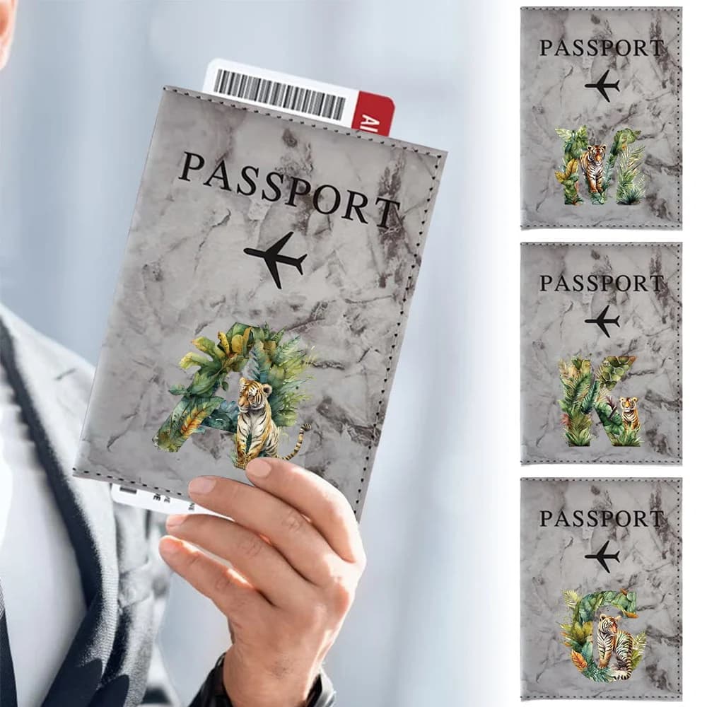 Porta Passaporto, Borsa per Passaporto Serie Jungle Tiger, Custodia Portatile per Biglietti Aerei, Porta Biglietti da Visita, Custodia per Certificati