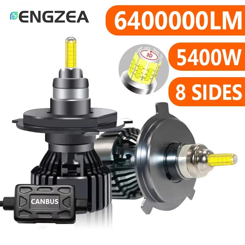 ENGZEA H7 LED Lampadina per fari auto 6400000LM H1 360o H11 H8 H3 9005 HB3 9006 HB4 9012 HIR2 D1S D2S 6000K Auto Fendinebbia 12V Lampada