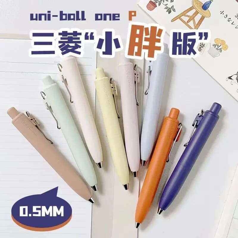 Uni Mitsubishi UMN-SP piccolo nucleo grasso mini penna gel tascabile, 0.5 nero impermeabile portatile carino firma canetas regali per ufficio scolastico