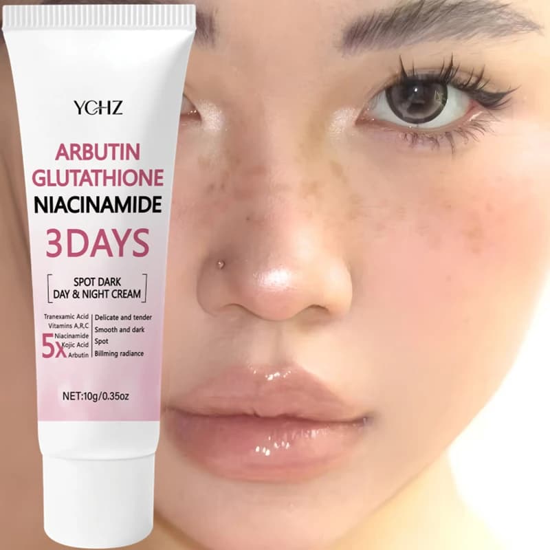 Multi-Functional Brightening Cream, Containing 7% Arbutin + Tranexamic Acid, Vitamin B3, Glutathione, and Aloe Vera, Moisturizing and Firming - Alcohol-Free, Suitable for All Light Beige Skin Types
