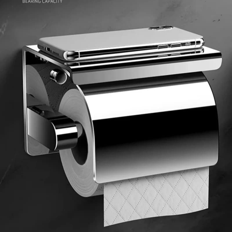Porta asciugamani di carta in acciaio inossidabile senza punzonatura Porta rotolo da cucina a parete Porta carta igienica Porta asciugamani da bagno