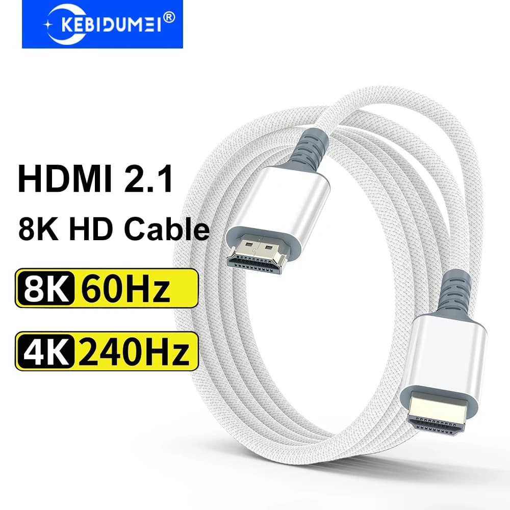 Cavo HDMI 2.1 8K Cavo HDMI 8K60Hz 48Gbps Adattatore HDMI 4K 120Hz Dinamico HDR10 EARC 3D HDCP per laptop Proiettore TV Box PS5/4