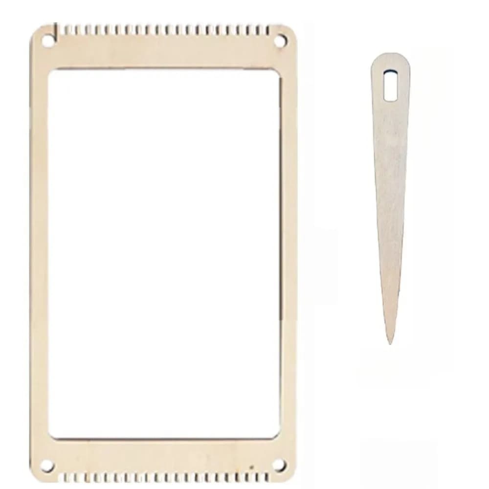 Wooden Mini Loom Machine Small Frame DIY Handcrafts Hand-Knitting Kit Lightweight Easy Operate Yarn Weaving Tools Beginners