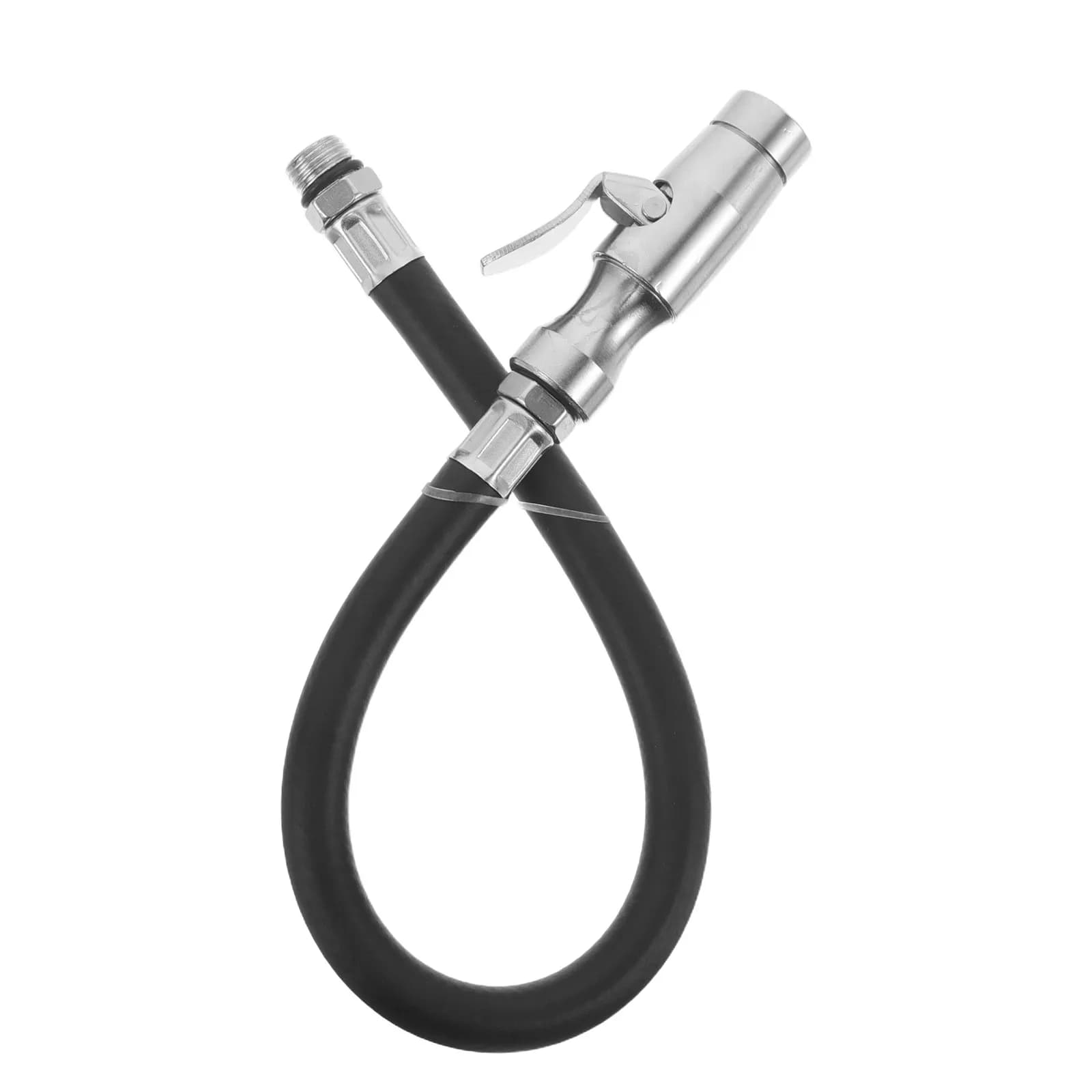 Tubo di Prolunga per Gonfiaggio Pneumatici con Filettatura da 12,5 mm, Tubo Manometro Auto ad Alta Pressione Lungo 17,1 cm, Mandrino Autoserrante Rapido per Gonfiaggio Veloce