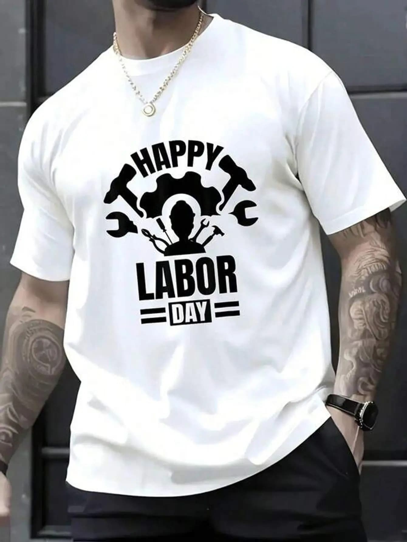 Happy Labor Day T-Shirt - Soft 100_ Cotton, Breathable, Casual Short Sleeve Top For Spring & Summer For T-Shirt Lovers