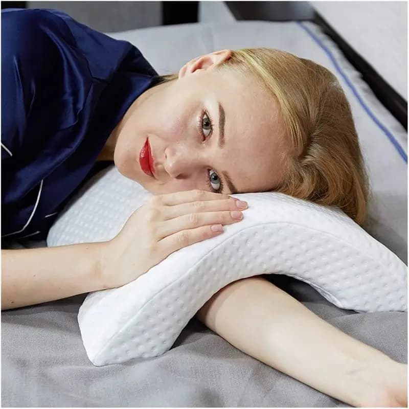 1pc Memory Coppia Cuscino Braccio Cuscino Pressione di rimbalzo lento Supporto ergonomico Cuscino per il collo Schiuma morbida Viaggio Cuscino a forma di U ad arco