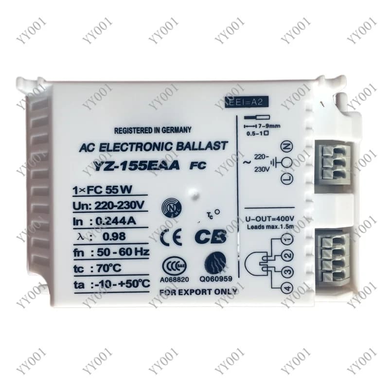 Ballast elettronico da 55 W AC220-230V per la sostituzione della lampada fluorescente ad anello T5