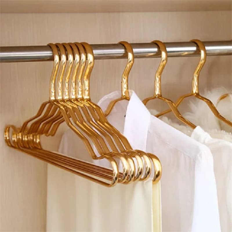 5 pieces hangers for clothing metal clothes anti-slip hooks in aluminium alloy banner storage rack coat rack