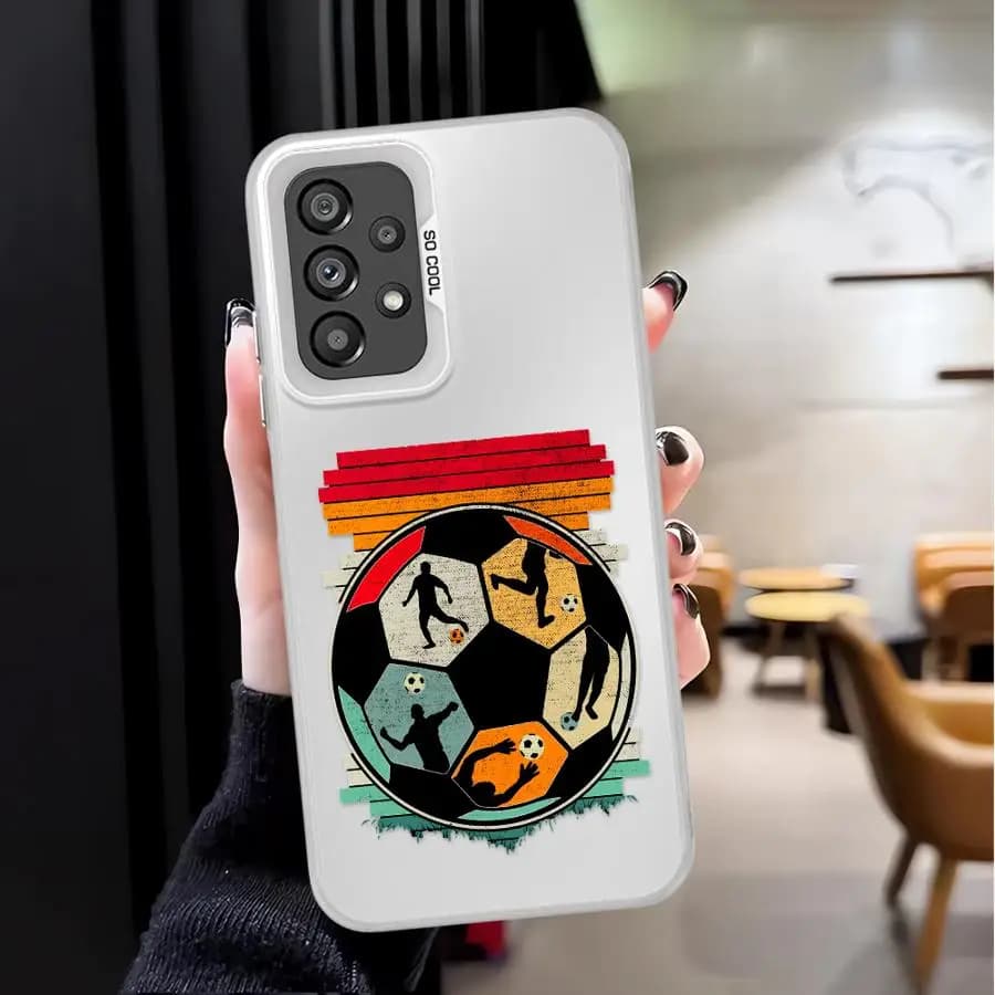 Cover per Telefono con Design Calcistico per Samsung Galaxy A71 A72 A10 A20 A50 A56 A03 A51 A52 A04 A05 A54 A06 A07