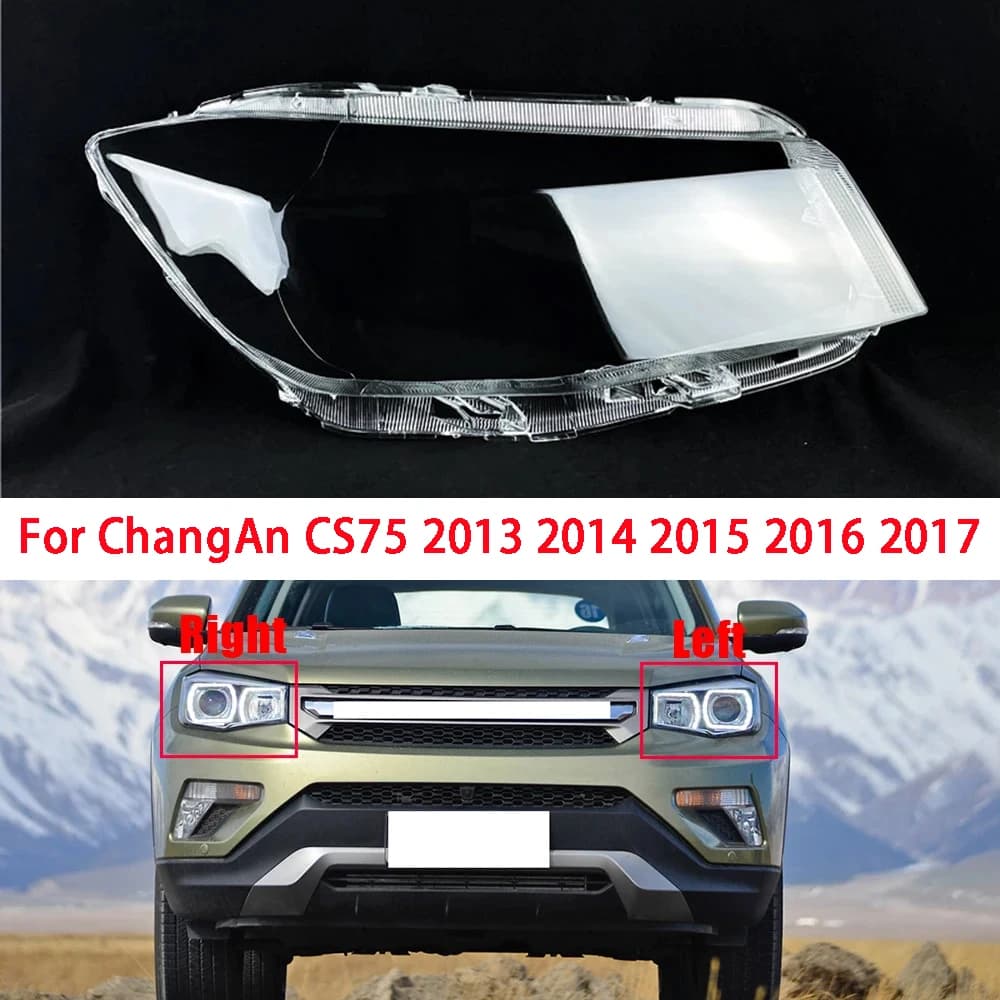 Per ChangAn CS75 2013 2014 2015 2016 2017 Auto Faro Anteriore Faro In Vetro Paralume Trasparente Lampada Borsette Auto Copriobiettivo