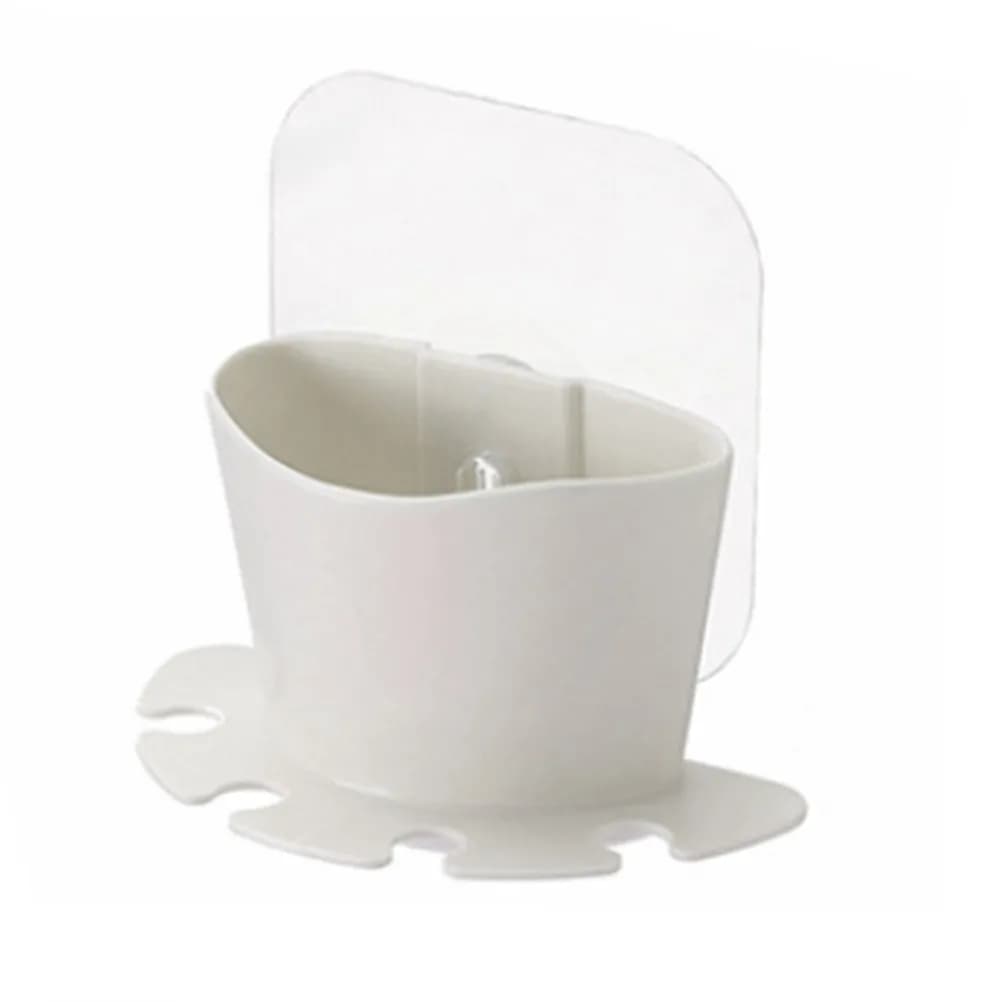 Multifunctional Suction Cup Toothbrush Holder 4 Slots 1 Large Cup for Electric Toothbrushes Toothpaste Razor Shaver Bathroom