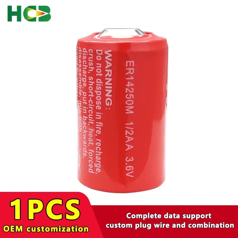 Batteria al litio HCB ER14250M 3.6V per rilevatore di fumo a temperatura controllata, pompa per isole pancere, sonda wireless, tipo di alimentazione