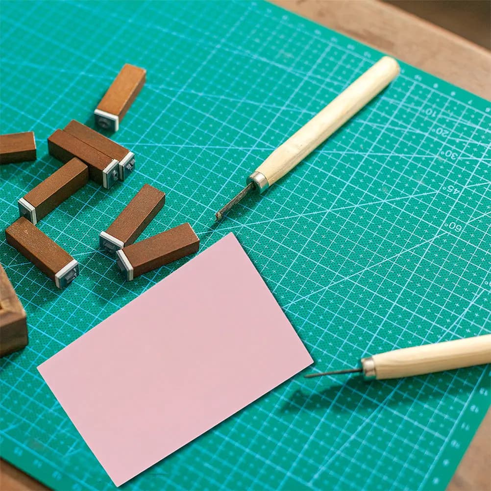 Set di 4 Blocchi in Gomma TPR Premium per Timbri Intagliati a Mano, Scrapbooking, Biglietti d'Invito e Progetti Creativi