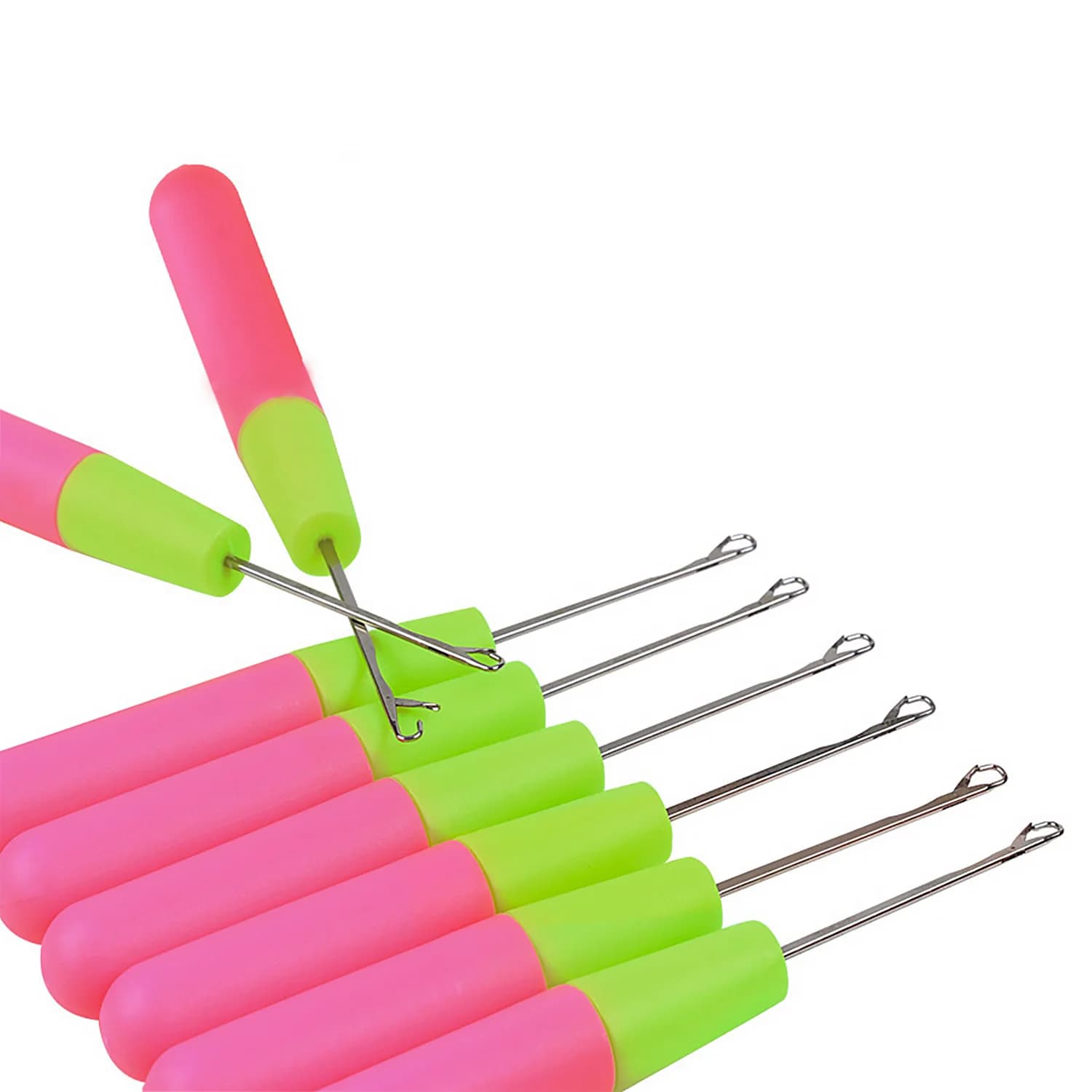Uncinetto in plastica per tessitura capelli, ago per dreadlock, uncinetto per tessitura capelli