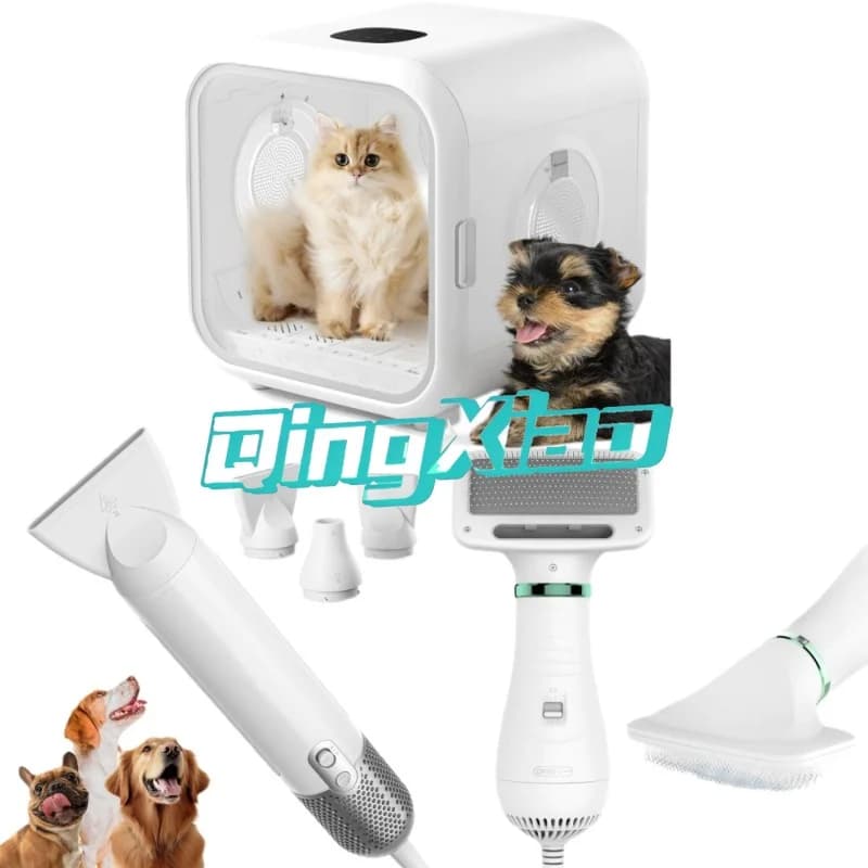 Asciugatrice per animali domestici da 80L con doppia ventola silenziosa, sterilizzazione UV e controllo tramite APP per la toelettatura di cani e gatti
