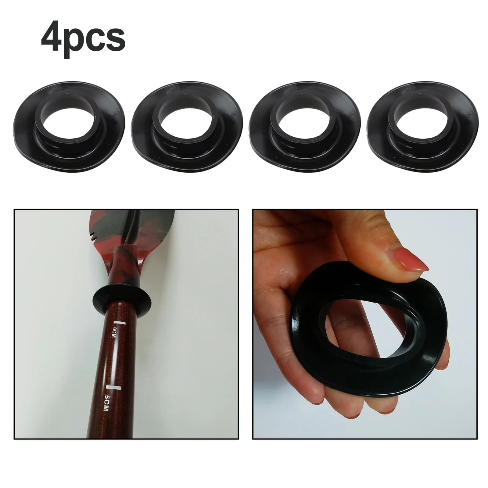 4 Piece Rubber Drip Rings for Kayak Paddles Compatible with 29mm and 30mm Canoe Paddle Shafts to Reduce Dripping