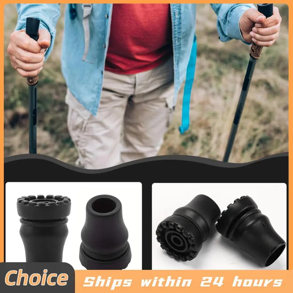 2 Pieces Protected for Trekking Sticks Tips, Anti-slip Ball Bearings for Stroller Sticks, Replacement Accessories for Sticks and Stamps