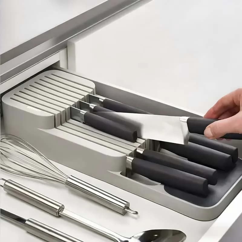 Practical kitchen knife box - Kitchen accessory - Kitchen utensils holder - Home knife organizer - Practical and convenient