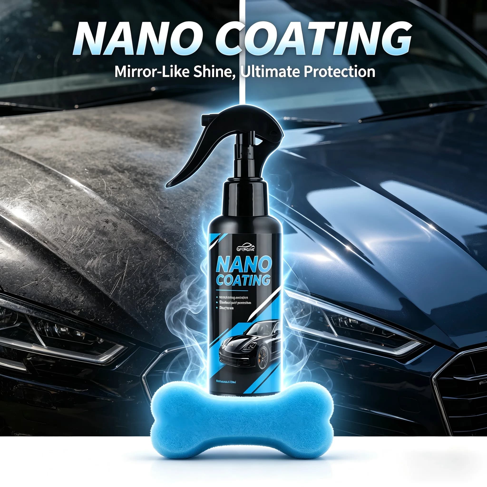 Spray Nano Coating per Auto 150ML, Applicazione Rapida, Protegge e Lucida la Vernice dell'Auto in Pochi Minuti
