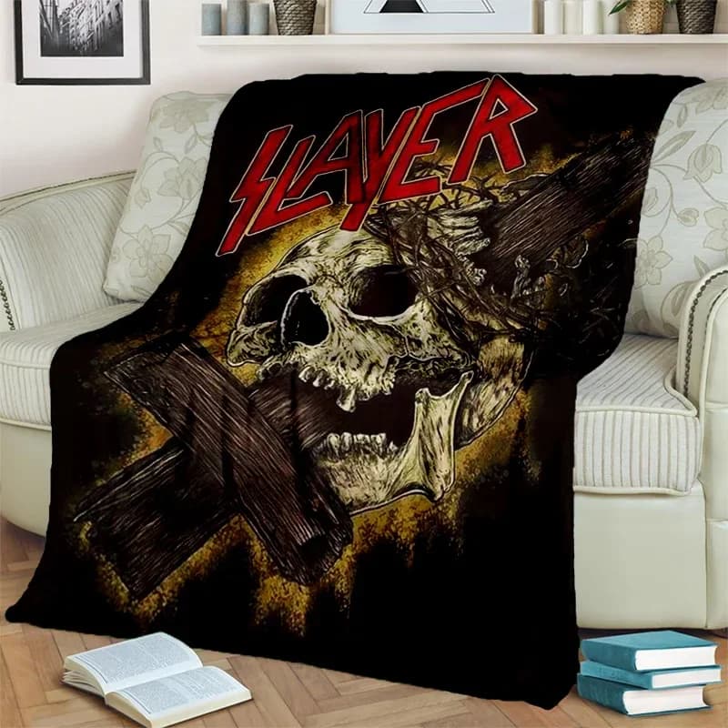 Coperta Rock Slayer Heavy Metal Band, morbida coperta da tiro per la casa, camera da letto, divano letto, picnic, viaggio, ufficio, riposo, coperta per bambini
