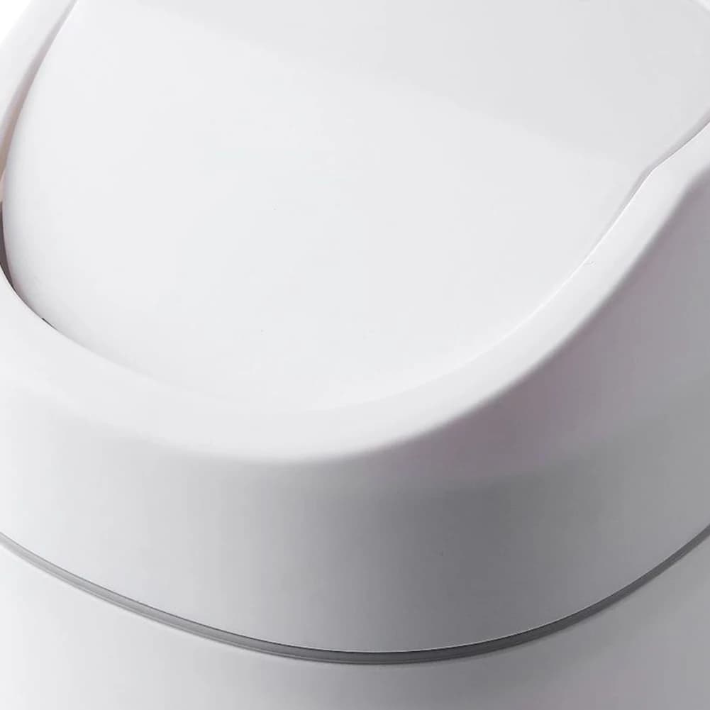 Mini Trash Can with Lid Plastic Desktop Garbage Basket Nordic Style Trash Bin Removable Lid for Office Desk Bathroom Vanity