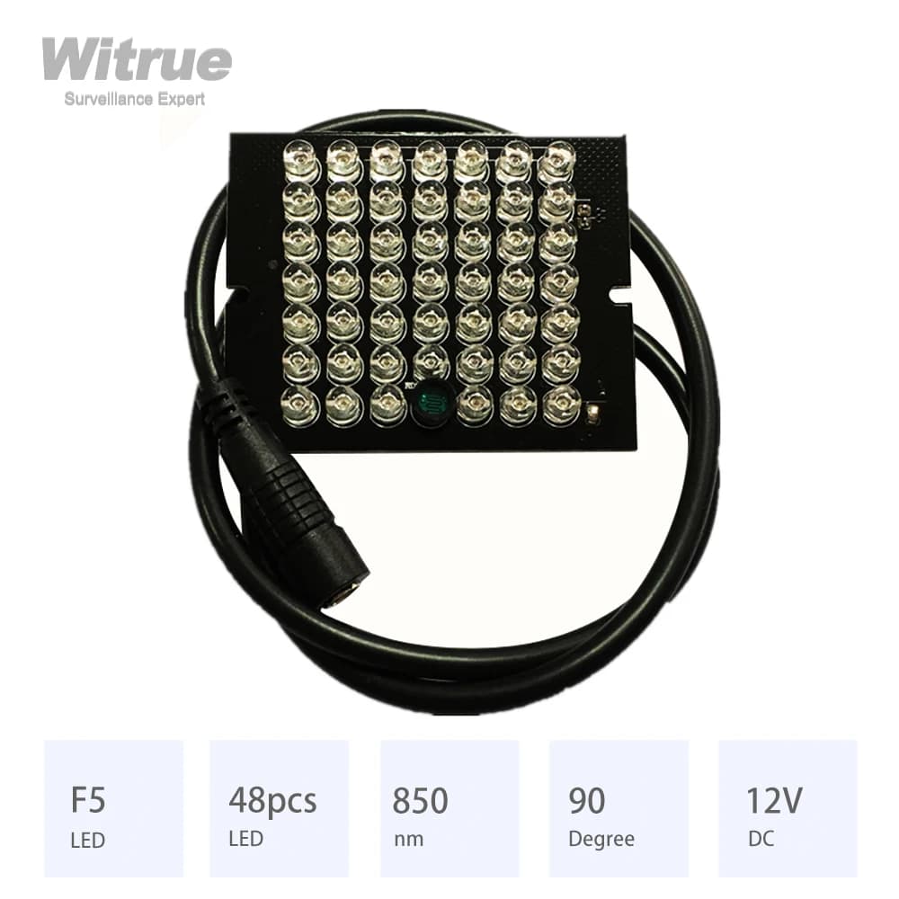 850nm 90 gradi CCTV accessori luce a infrarossi 48 Grain IR LED Board per la visione notturna della telecamera di sicurezza di sorveglianza