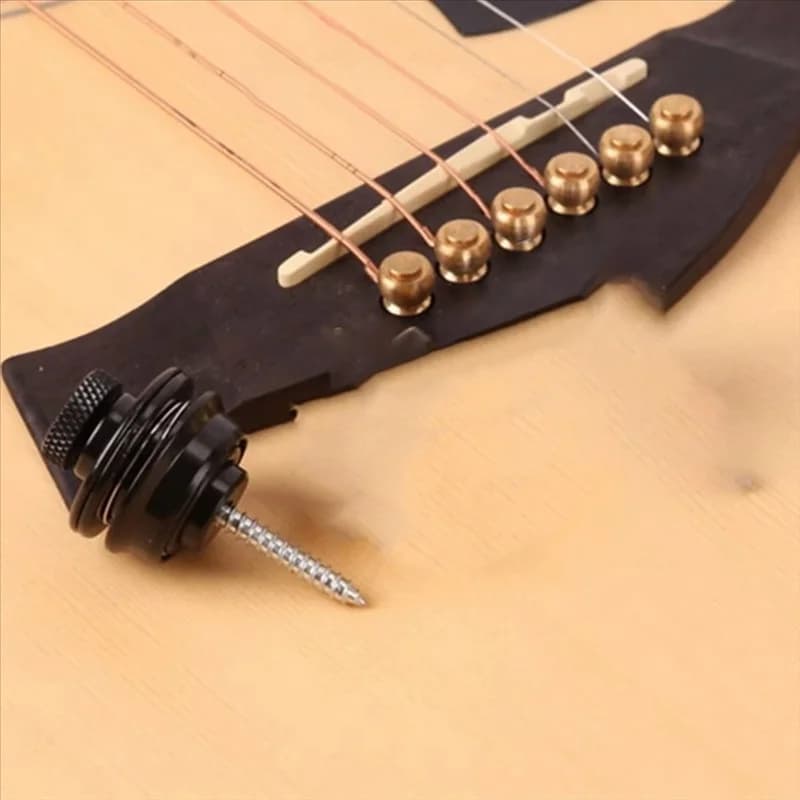 Blocco cinturino per chitarra 4 pezzi Blocco cinturino di sicurezza con pulsante in metallo resistente per chitarra acustica elettrica basso Ukulele