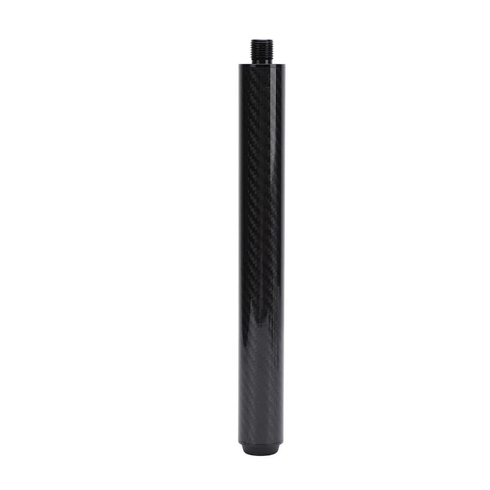 Carbon Fiber Pool Cue Extension Aluminum Alloy Threaded Connection Billiard Cue Extender Lightweight Black